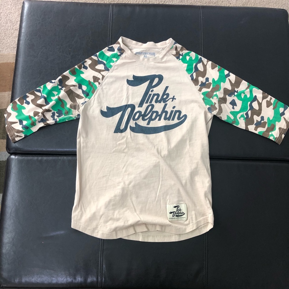 Pink Dolphin “Camo” 3/4 Raglan size Medium